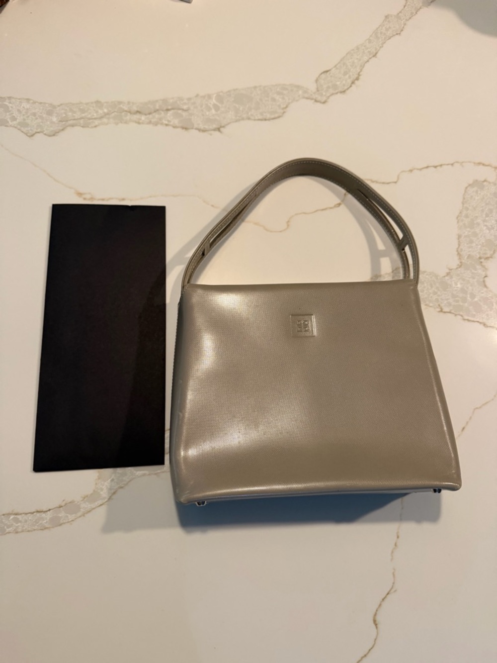 Givenchy Gray Structured Shoulder Bag